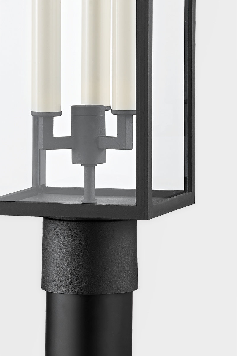 Brookstead Single Light Outdoor Wall Light, Textured Black, 18" H x 7.5" W x 7.5" D
