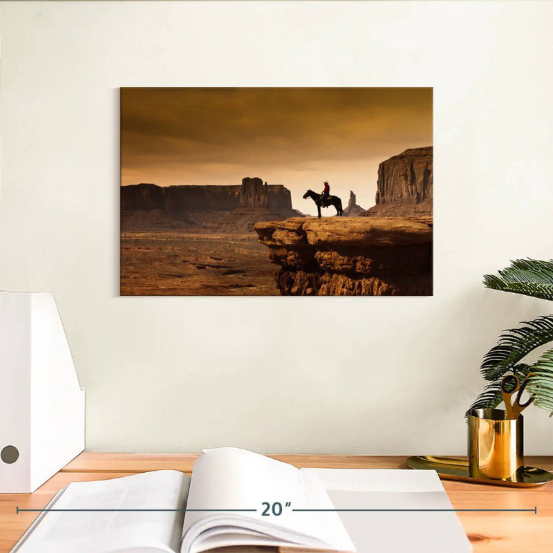 Cowboy d'Alvord Monument Valley, H 8 po x l 12 po