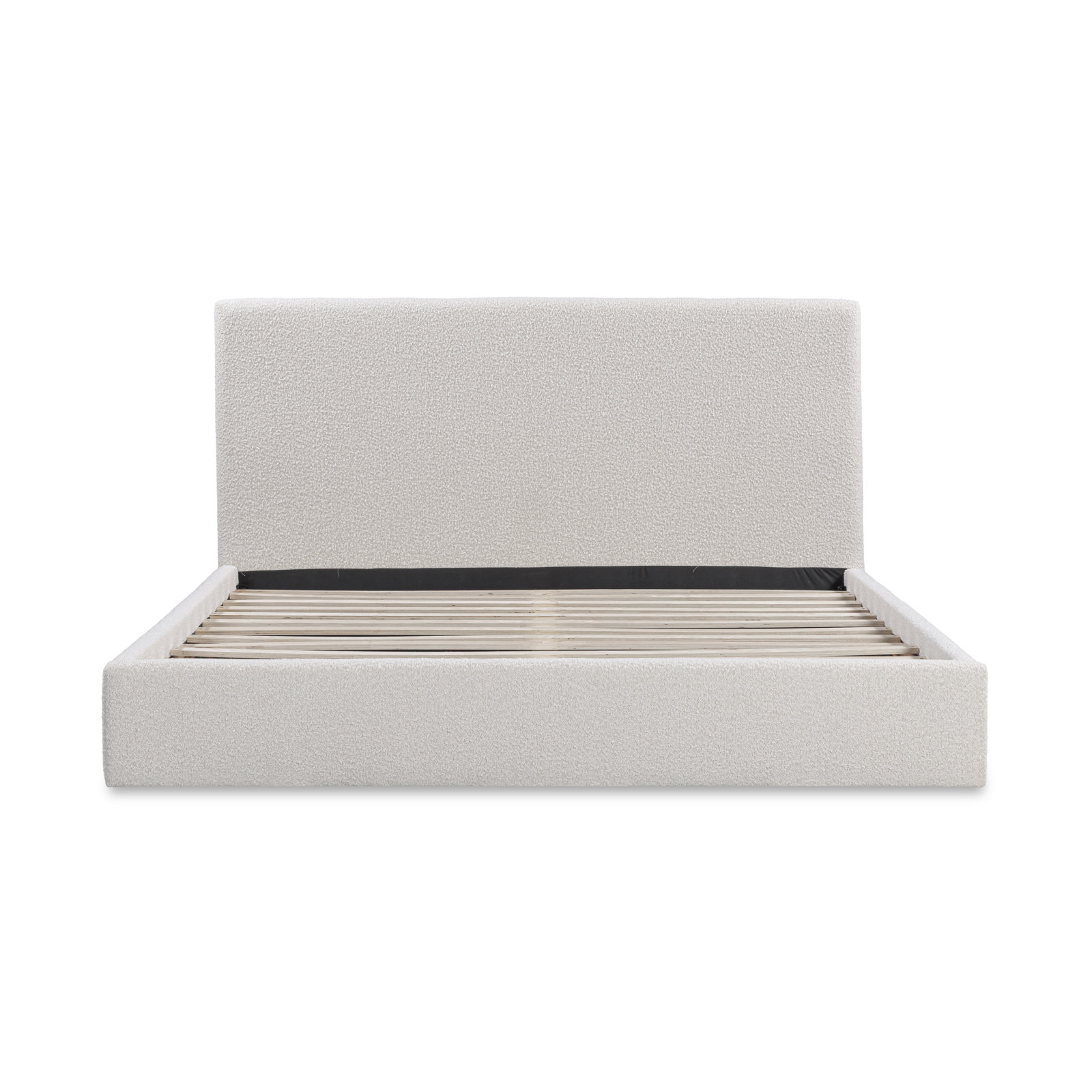 Nordic Upholstered Bed, Ivory Boucle, Queen