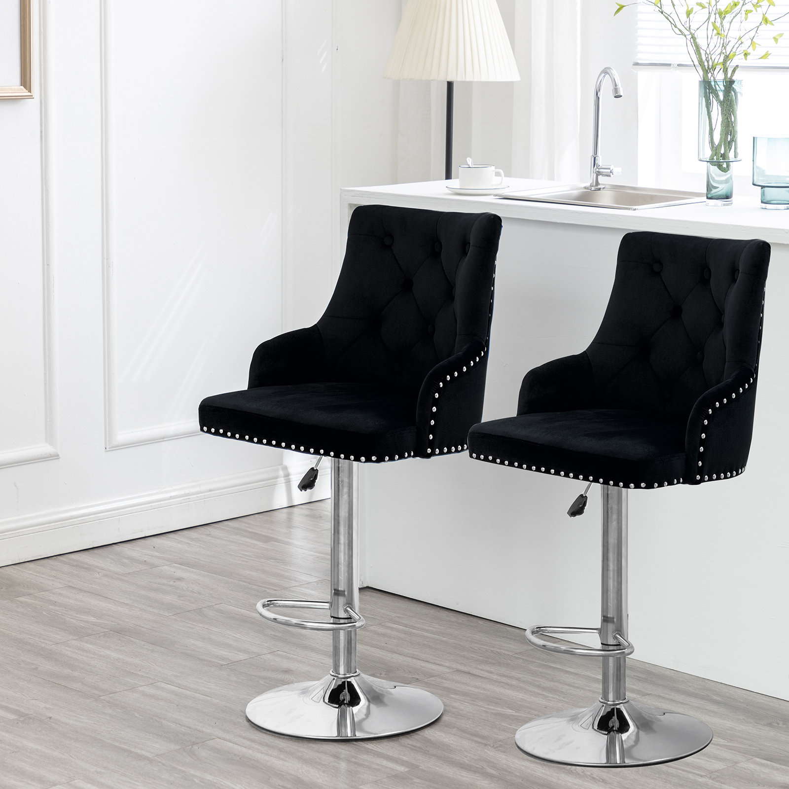Rosdorf Park Tilford Swivel Adjustable Height Bar Stool & Reviews Wayfair