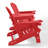Outdoor Poly Adirondack Chair Set With Connecting Tray & Cup Holder-1226531865