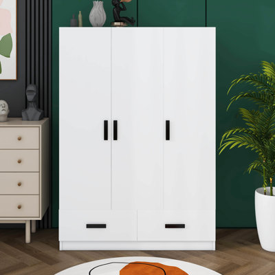 3 Door Wardrobe Armoire Closet With 2 Drawers by Latitude Run
