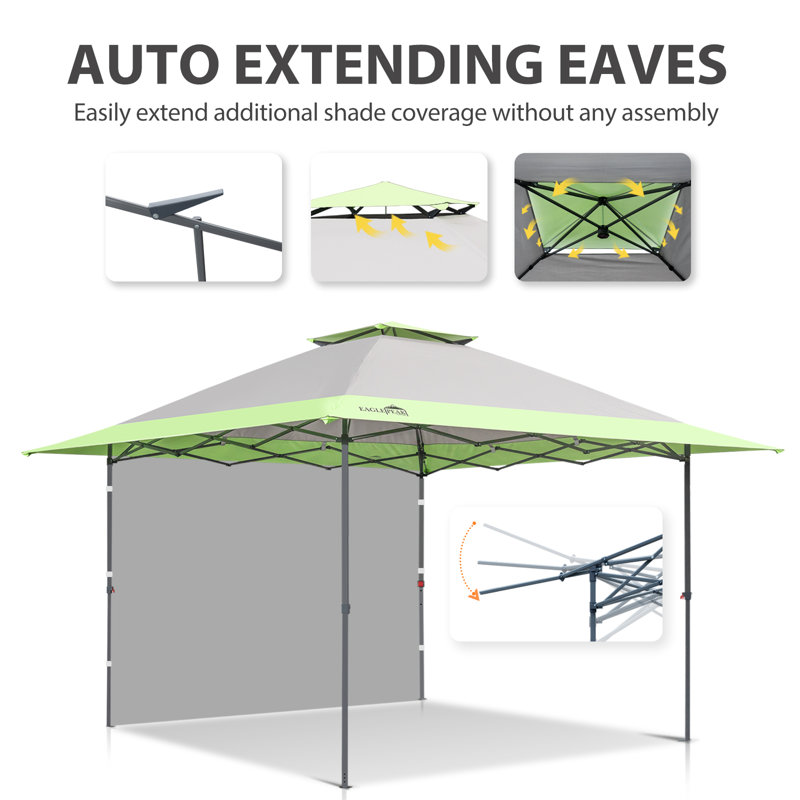 Eagle Peak 13x13 Gray Pop-Up Canopy Tent with Sidewall