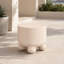 Table d'appoint ronde en béton pour terrasse