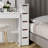 5-Drawer Rolling Organizer Unit Narrow Storage Cabinet with Built-In Wheels for Small Space