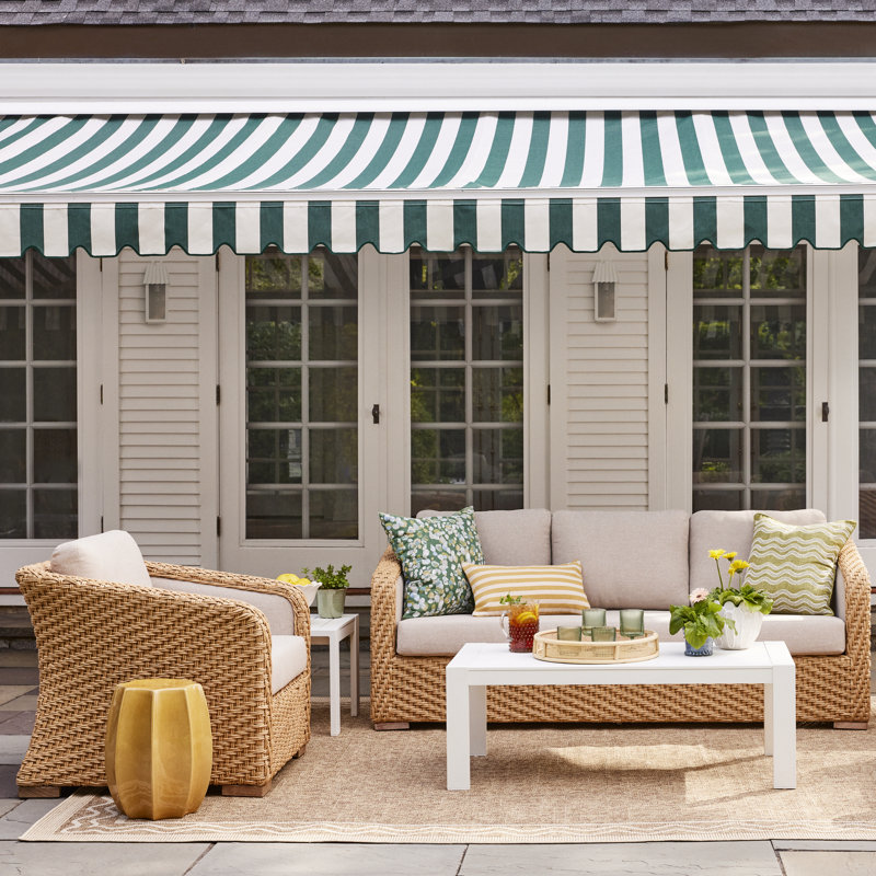 Amber Ceramic Scalloped Edge Outdoor Accent Stool