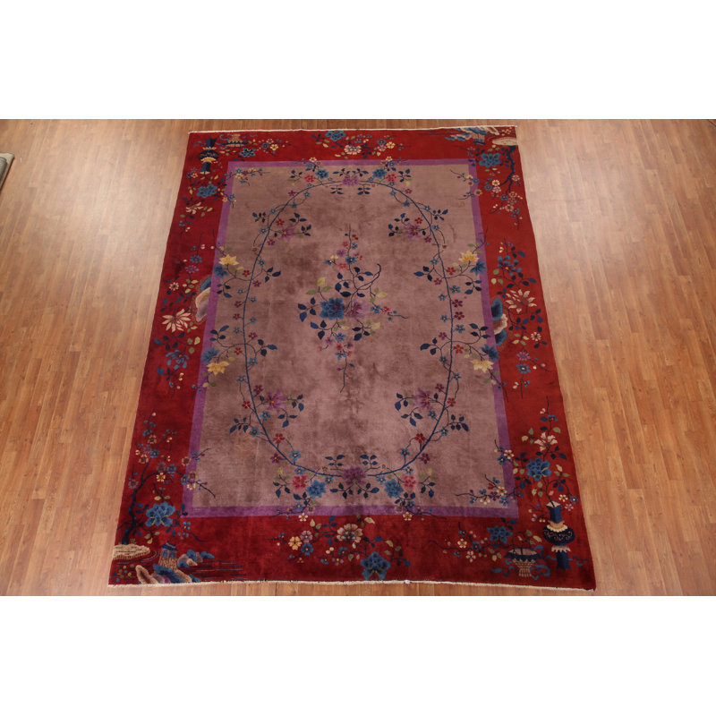 Tapis oriental Art Deco 9 x 12