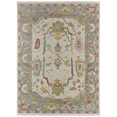 Karina Handmade Wool Floral Area Rug