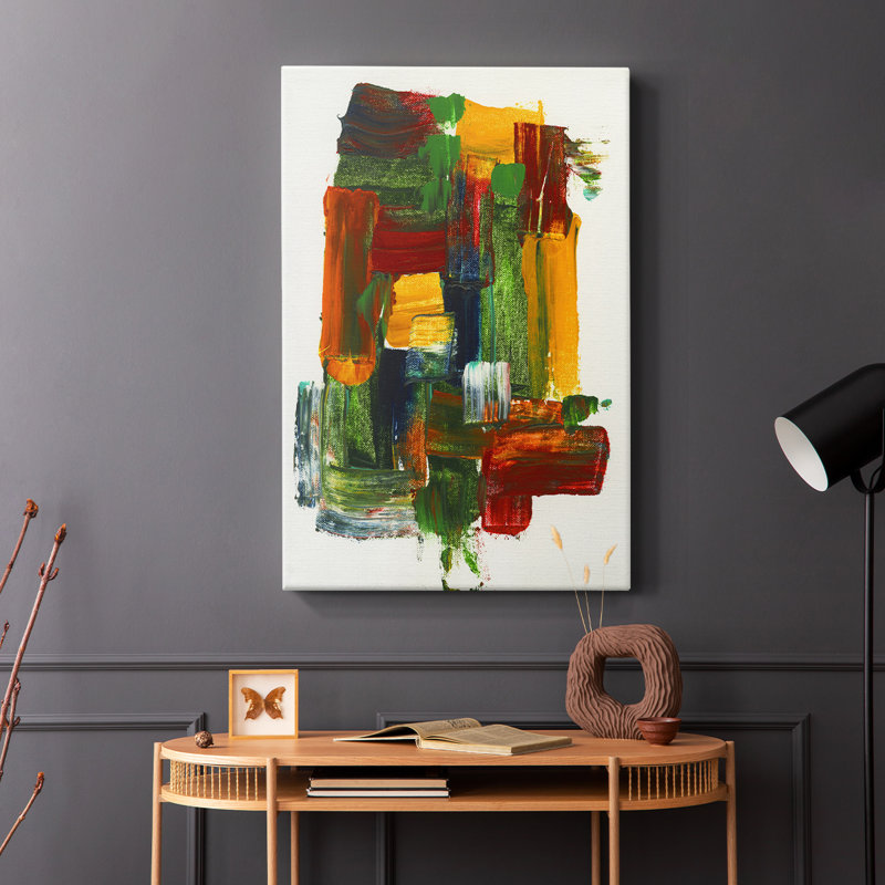 Abstrait II - Cavas enveloppés de galerie, H 27 po x l 18 po