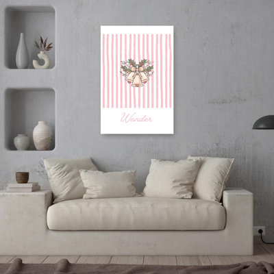 Sweet Christmas Wonder Classic Traditional Winter Wall Art Print 1 Piece Wrapped Canvas Wall Art