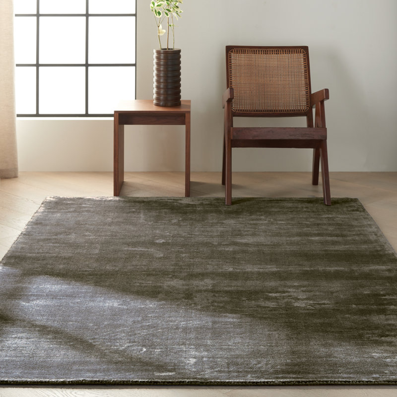 Lunar Viscose Hand Woven Area Rug, Rectangle 107 x 168cm