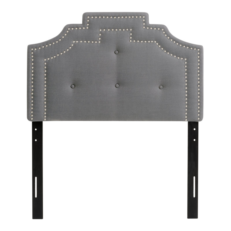Tête de lit tapissier Suwanee, 1 place / Simple, Gris clair