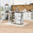 54.5" Farmhouse Kitchen Island with Power Outlet, Kitchen Storage Island  with Internal Storage Rack, Drop Leaf, Spice Rack, Rolling Kitchen Cart on Wheels, for Home, Kitchen and Dining Room-129164228