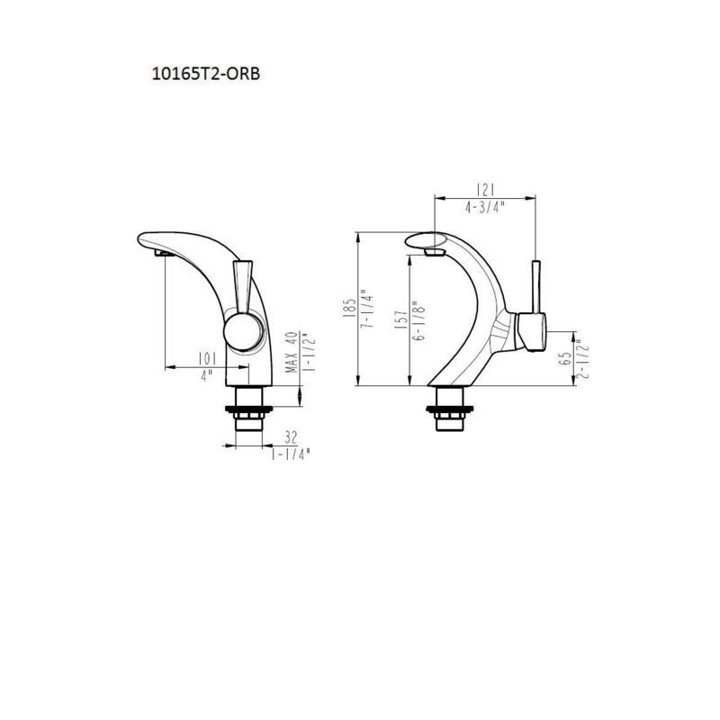 Avian Single-handle Bathroom Faucet with Drain Assembly, Oil Rubbed Bronze