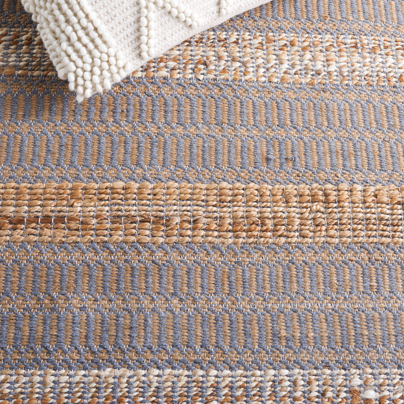 Tapis gris / naturel à tissage plat Soliz, Rectangle 3 pi x 5 pi
