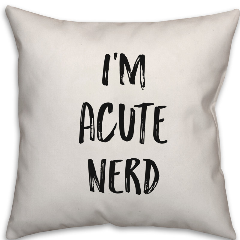 Coussin I'm Acute Nerd, 16 po x 1 po