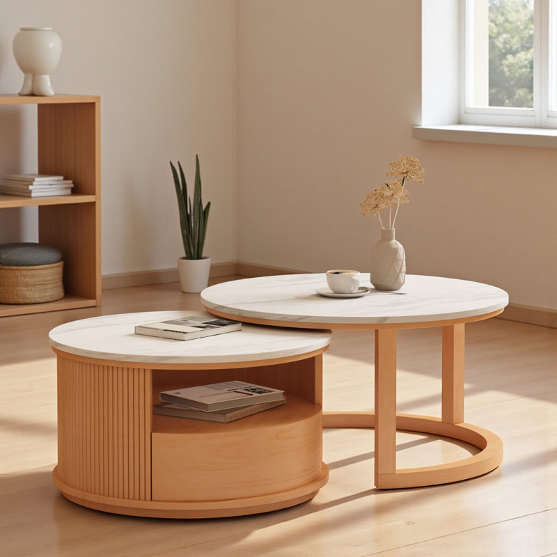 Ensemble de 2 tables basses gigognes