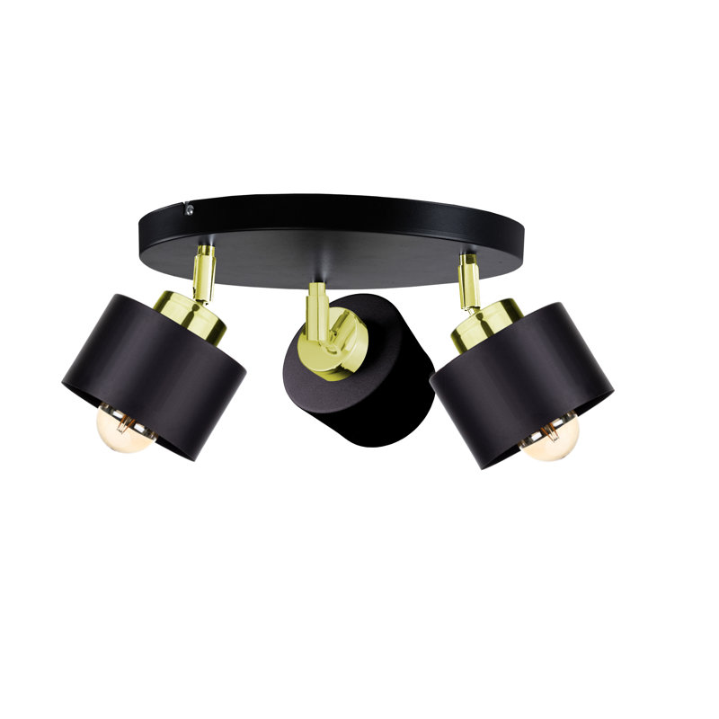 Baymore Ceiling Spotlight, Black, Black/Gold