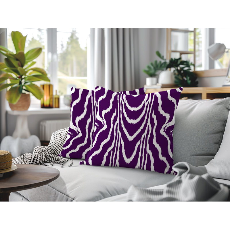 Oreiller réversible intérieur / extérieur Meli, 16 x 16, Purple