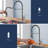 FURUISI Pull Down Touchless Kitchen Faucet with deck plate-100535365