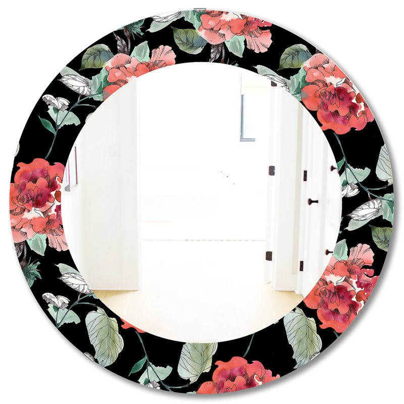 Miroir mural Obsidian Bloom 1, H 31,5 po x l po