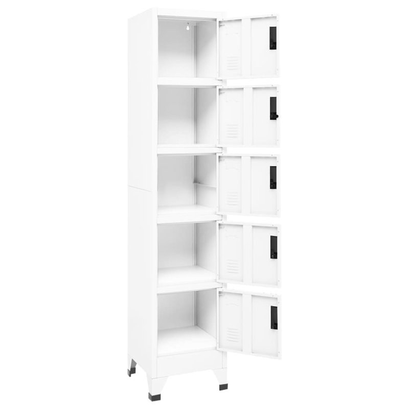 Armoire vestiaire en acier, Blanc, 5
