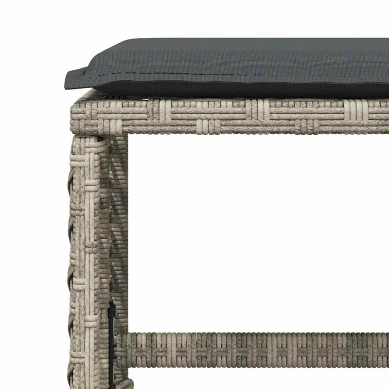 Patio Dining Set with, Light Grey, Black