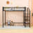 Twin Metal Loft Bed With Storage Stairs, Grid Shelf And Guardrails-295281149