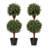 36" Artificial Double Ball Topiary Tree in Pot (Set of 2)-2056100567