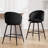 Swivel Velvet Upholstered Bar Stools，Set of 3-606862430-644499185-644499187