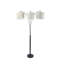 Lampe sur pied à branches 84 po beige et brun espresso 84 po avec abat-jour tambour beige