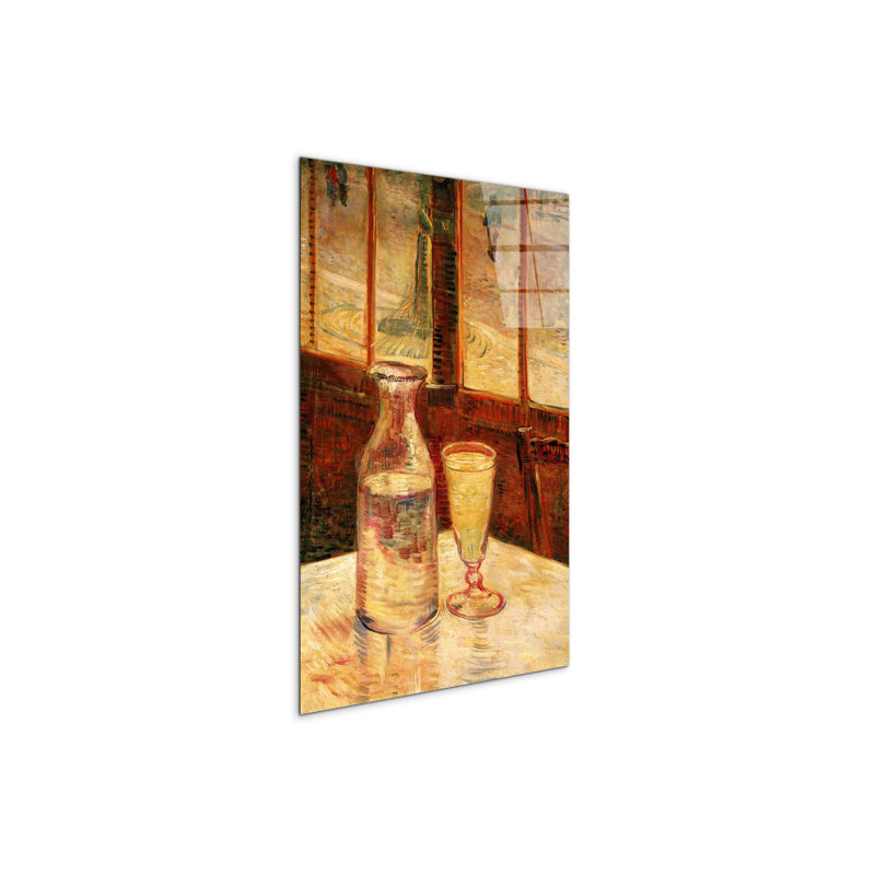 "The Still Life with Absinthe" by Van Gogh Vincent 53×79.5 cm CrystalArt Acrylic Glass Effect, Lightweight Ready to Hang