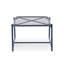 Ensemble de conversation d'extérieur 3 pièces avec cadre en fer 2 chaises en filet et 1 table d'appoint bleu marine pour patio-1967079367