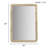 Modern Natural Rattan Rectangle Wall Mirror