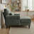 Wide Chaise Lounge Chair with Backrest & Armrest, Upholstered Recliner Sofa-1690482752