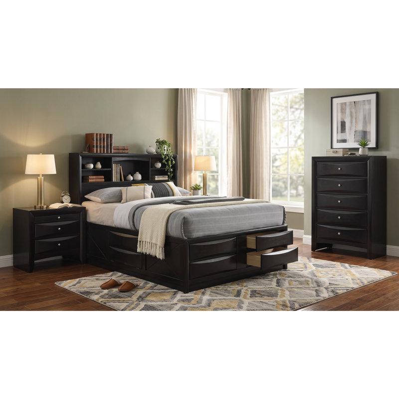 Bristol Black Queen 4-Piece Bedroom Set