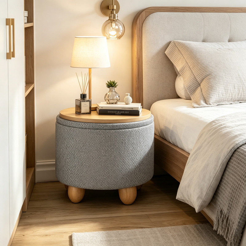 39.01 cm W Bedside Table