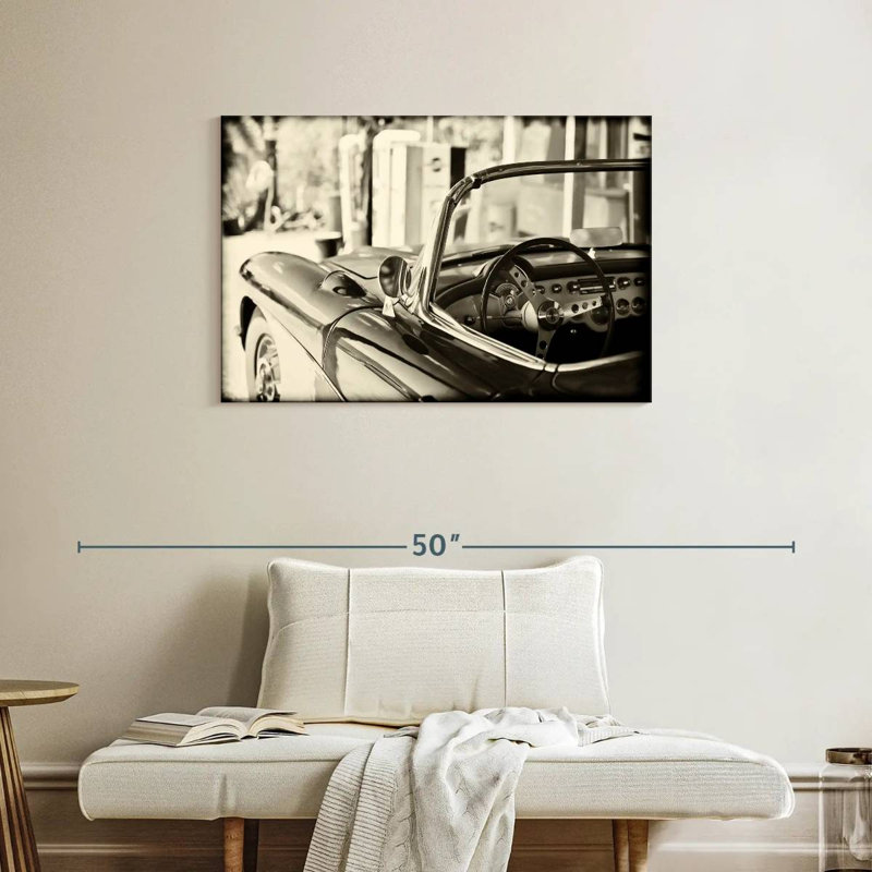 Mehar Classic Car Sepia, 24" H x 36" W