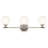 Thorman Polished Nickel 3-Light Vanity Light with Opal Glass Globe Shades-233819417