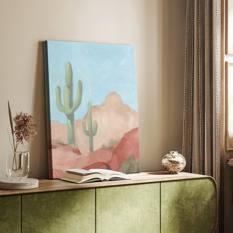 Sunny Saguaro II - galerie sur mesure Cavas, H 18 po x l 12 po