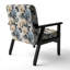 Chaise d'appoint florale Cobalt-6885378