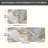 Kitchen Laundry Room Luxury Marble Texture Print 2 Pcs Kitchen Mats