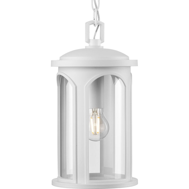 Lanterne suspendue d'extérieur blanche à 1 ampoule H 14,125 po Amalle
