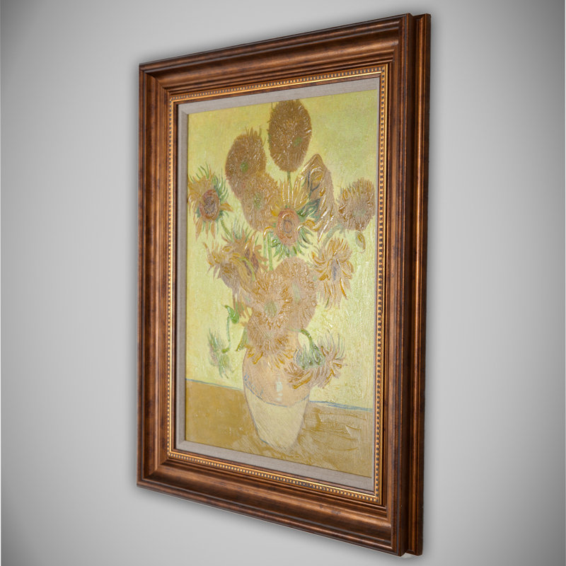 « tournesols », reproduction d’art sur toile tendue encadrée