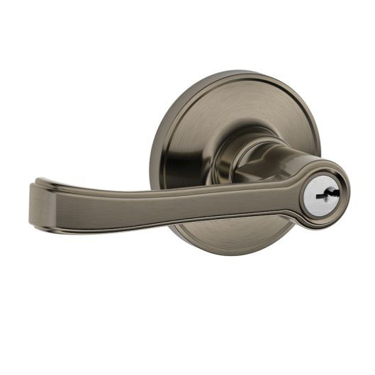 Serrure d’entrée à clé à levier torino, Nickel antique, Clé différente, Oui