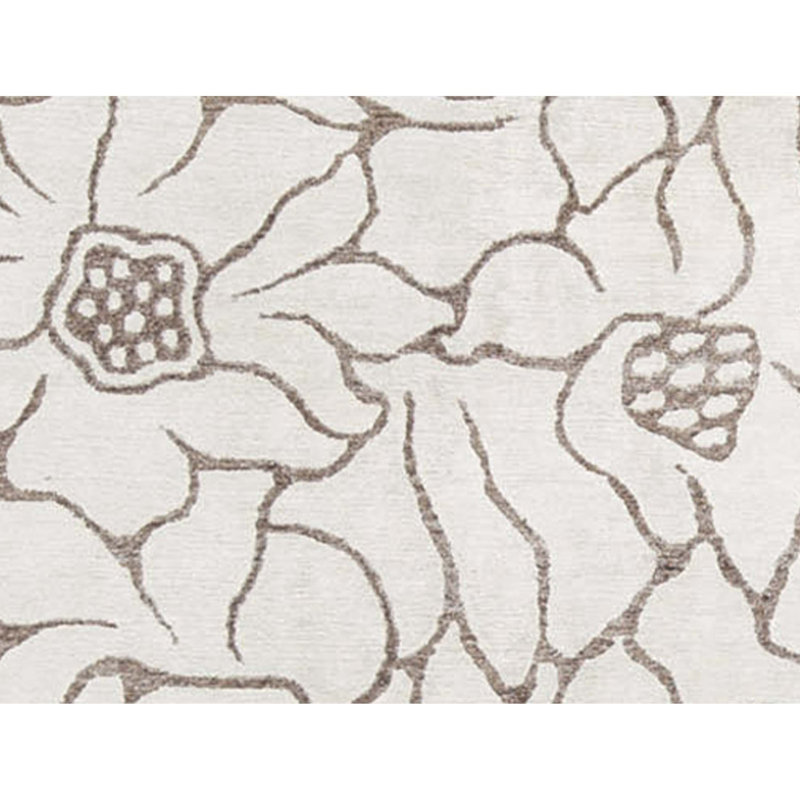 Tapis ivoire noué à la main de haute qualité