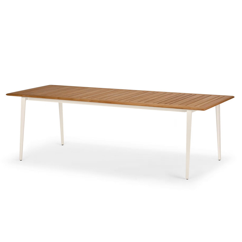 WA Outdoor Teak Dining Table, 39.25" W x 98.5" L x 29.5" H, Lipari