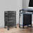 4-Tiermodern Black Rectangle File Storage Drawer Carts Carbon Steel File Storage Organizer On Wheels