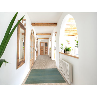 Tapis vert et bleu Gabbeh