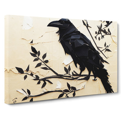 Fabulous Raven Bird - Wrapped Canvas